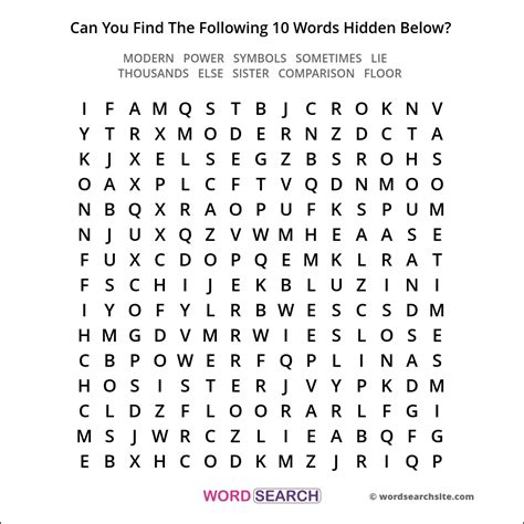 Random Word Search 1031 - Modern, Power, Symbols, Sometimes, Lie ...