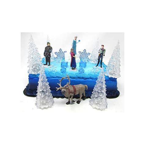 Buy Frozen Queen Elsa and Friends Deluxe Birthday Cake Topper Set ...