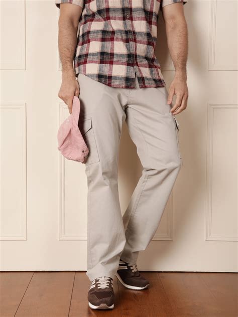 Peached Cotton Cargo Trouser | Light Grey – Wrogn