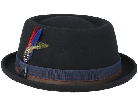 Woolfelt Black Pork Pie - Stetson hats - Hatstoreworld.com