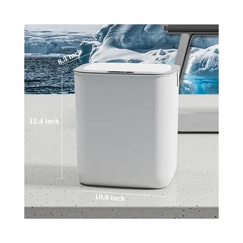 Buy Touchless Bathroom Trash Can with Lids, 4.5 Gallon Automatic Small ...