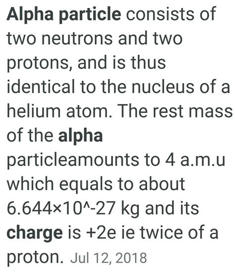 calculate the charge of an Alpha particle - Brainly.in