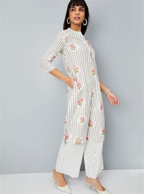 Buy Women Striped Straight Kurta Online at just Rs. 499.0 ...
