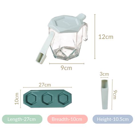 Set of 3 Spice Jars With Spoons Green Online - Premium Spice Jar | Nestasia