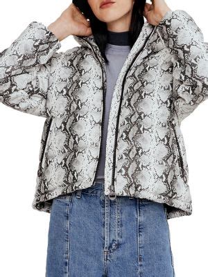 Blouson matelassé à motif peau de serpent Jozy