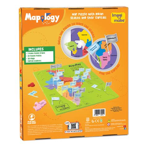 Mapology: India Map Puzzle with Capitals - Educational Toy & Learning ...