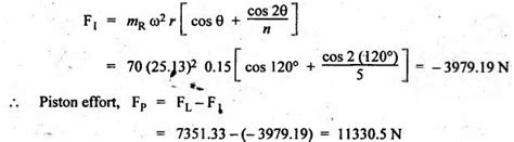 forces on the reciprocating parts of an engine, neglecting the weight ...