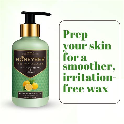 Honeybee Pre-Wax Gel Cleanser with Tea Tree & Lemon | Cleanses, Hydrat ...