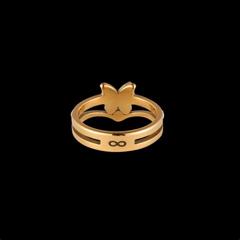 Buy Gold Plated Butterfly Ring Online - Etchcraft Emporium