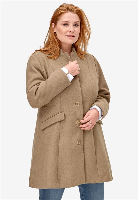 Women's Wool Short Coat Plus Size at Jerry Fagan blog