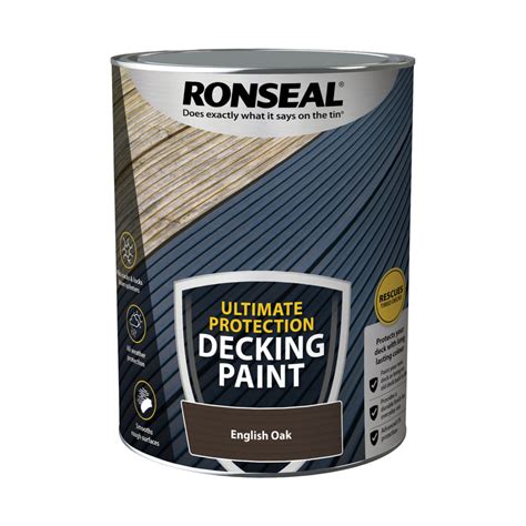 RONSEAL ULTIMATE DECKING PAINT ENGLISH OAK 5L - burkes_Hardware