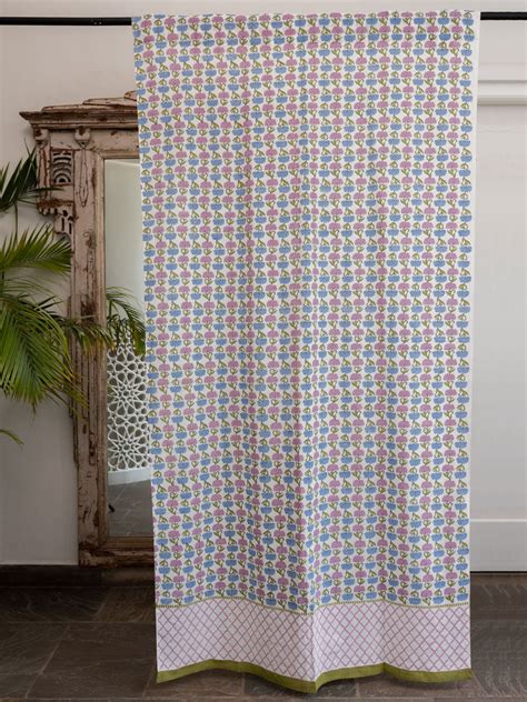 Kusum Hand Block Printed Cotton Curtain – Pinklay