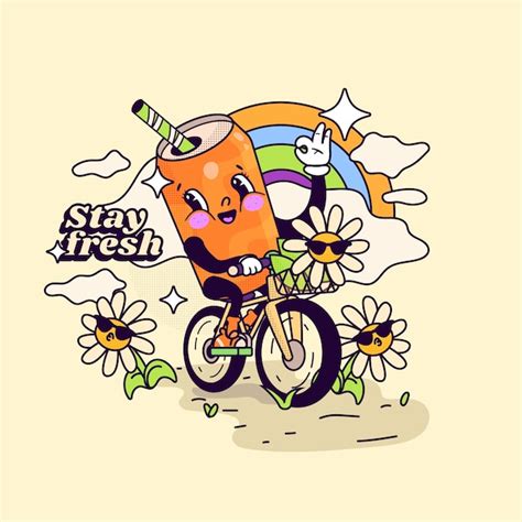 Hand drawn soda cartoon illustration | Free Vector