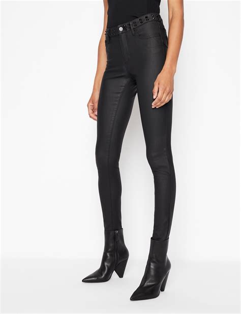 J69 Super Skinny Fit Stretchable Jeans with Studded Waistband