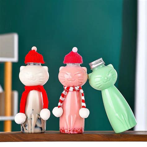 Portable-Cat-Water-Bottles-For-Milk-Tea-Coffee-Juice-Kawaii-Drinking ...
