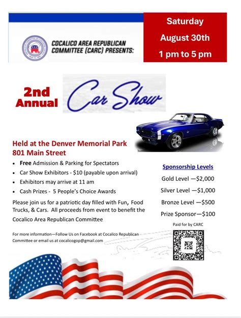 2nd Annual Car Show, Denver Memorial Park, 30 August 2025 | AllEvents