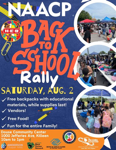 NAACP Back to School Rally, Douse Community Center, Killeen, 2 August ...