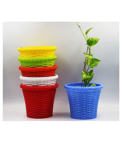 VGreen Jugi Table Planter Multi Color Set of 5 Pcs : Amazon.in: Garden ...