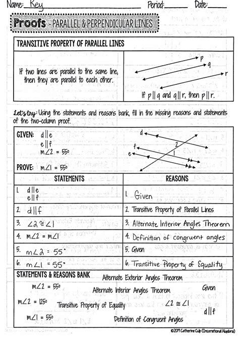 SOLUTION: Proofs, Parallel and Perpendicular Lines Notes - Studypool