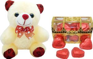 Rich'U Chocolates Treasure Chocolate Gift Box With a Cute Teddy Bear ...