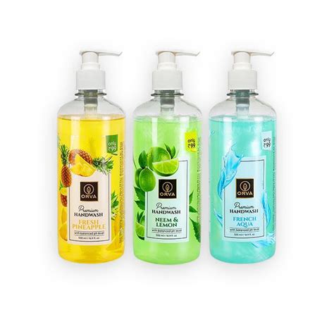 Orva Hand Wash 500 ml Each Combo of 3 For Hygienic Hands – Zed Black