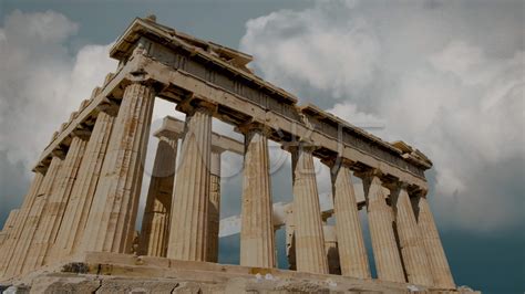 古希腊神庙位于雅典卫城_3840X2160_高清视频素材下载(编号:6736901)_实拍视频_光厂(VJ师网) www.vjshi.com
