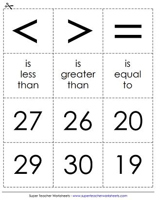 Image result for Comparing 2-Digit Numbers Worksheet