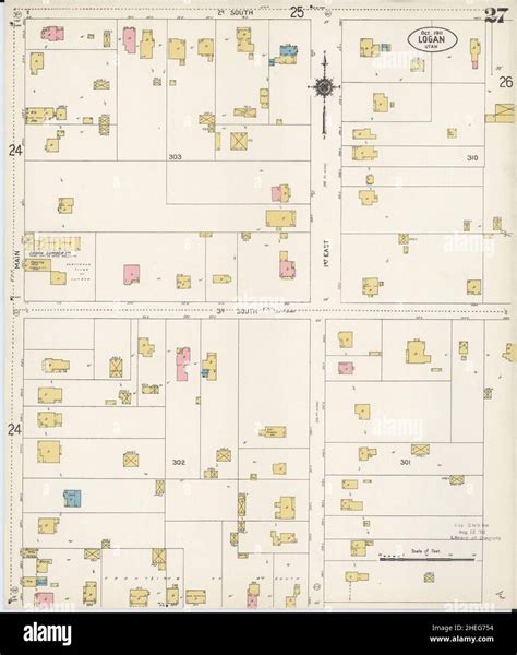 Sanborn Fire Insurance Map from Logan, Cache County, Utah Stock Photo ...