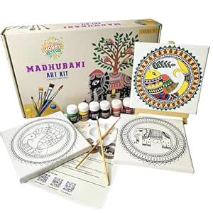 Hobby Nest DIY Mandala and Madhubani Art Kit- Canvas Painting kit ...