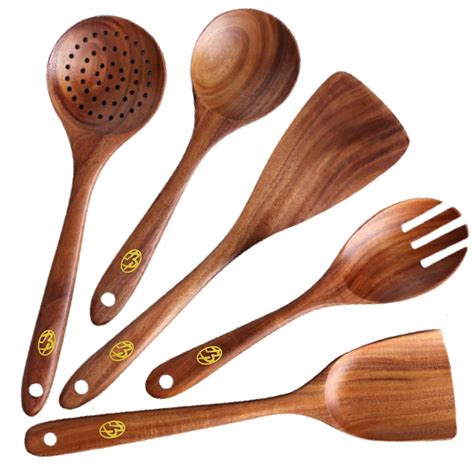 Buy Bell Pepper™ Wooden Spatula Set for Non-Stick Cooking and Serving ...