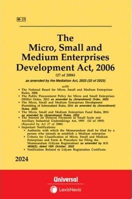 Buy Micro, Small and Medium Enterprises Development Act, 2006 Bare Act ...