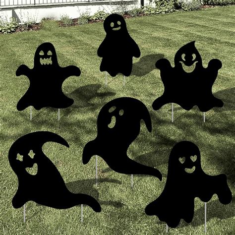 Amazon.com: Katchon, Halloween Ghost Yard Stakes - Pack of 6 Yard Sign ...