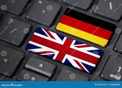 UK and Germany Flags on Computer Keyboard Stock Image - Image of flag, problem: 341741477