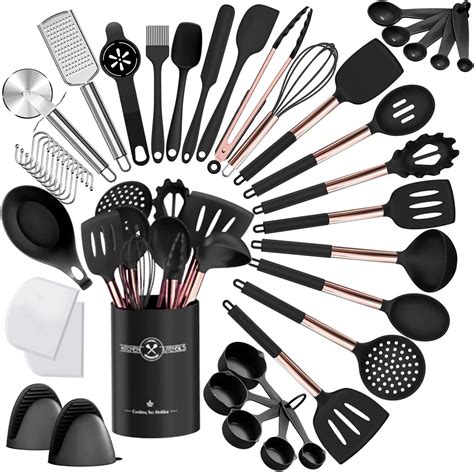 Amazon.com: Kitchen Utensils Set- Umite Chef 34 PCs Cooking Utensils ...