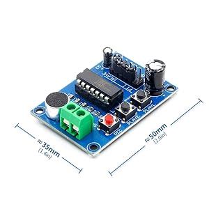 Robocraze ISD1820 3-5V Recording Voice Module Recording And Playback ...