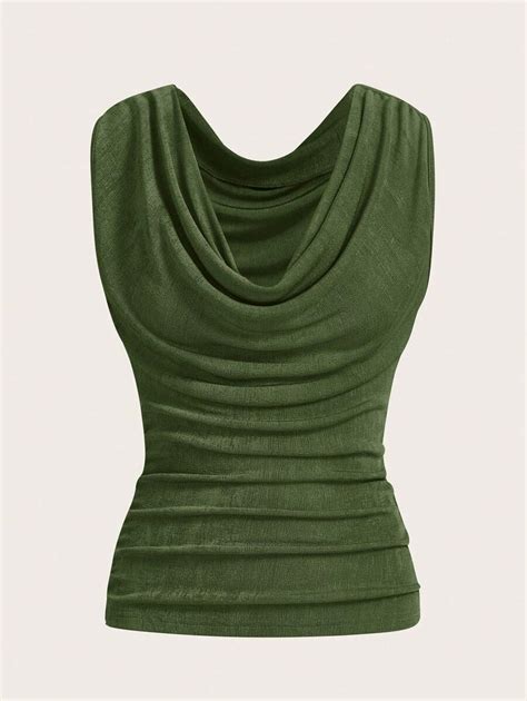 SHEIN ICON Solid Ruched Tank Top | SHEIN USA