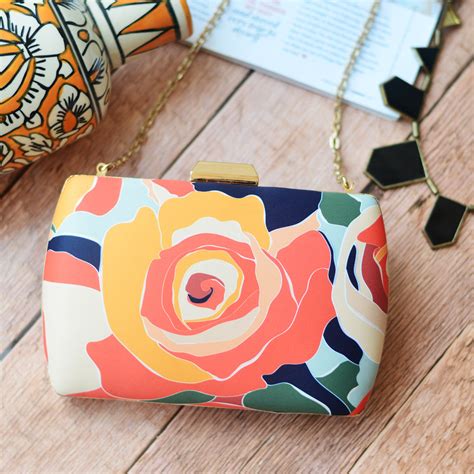 Pastel Rose Print Clutch – Artklim
