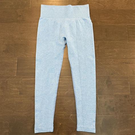 Shein Light Blue Leggings 🐬 size: L condition: worn... - Depop