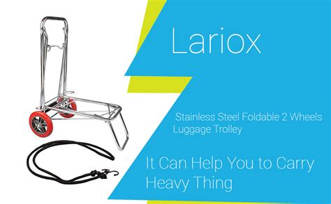 Heavy Duty Stainless Steel Folding Trolley - 2 Wheel Portable Hand Cart ...