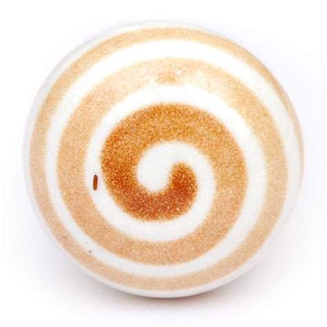 Lime Brown spiral with White base knob – NEERJA INTERNATIONAL INC
