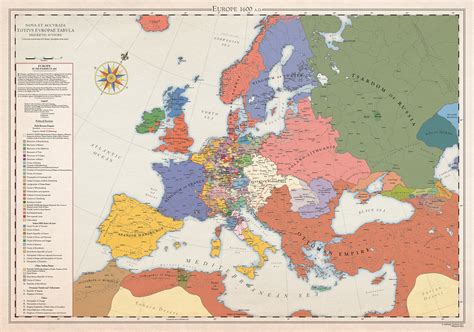Map Of Europe 1600s