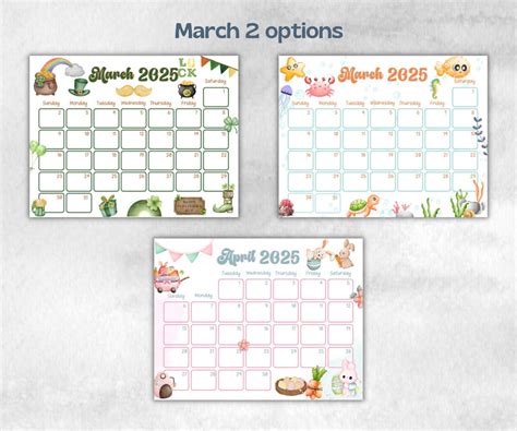 Kids Annual Monthly 2025 Calendar, Printable 2025 Calendar, Homeschool ...