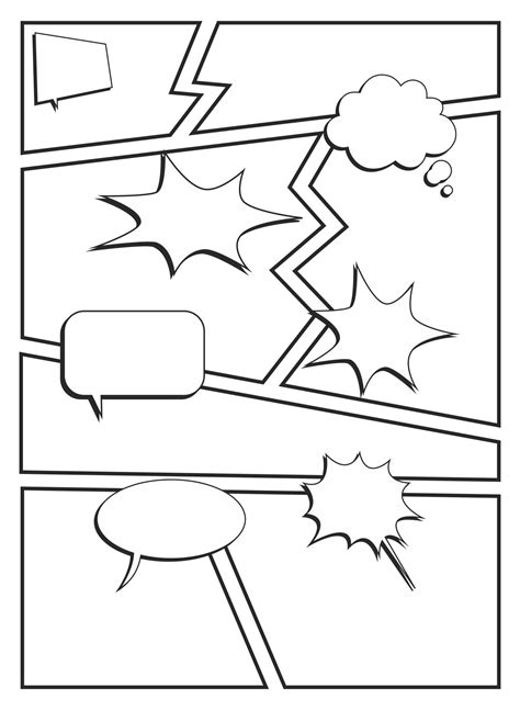 Comic Strip Template for Kids | Comic book template, Comic template ...