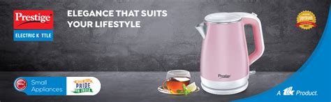 Prestige Stainless Steel Pkpc Electric Pink Kettle, 1500 Watts, 1.50 ...