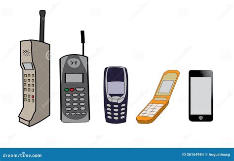 Cell Phones Evolution Stock Images - Image: 36164984