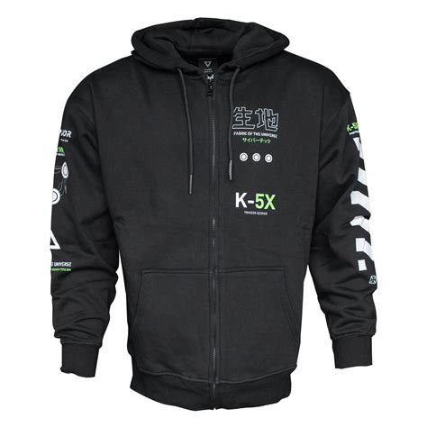 Fabric of the Universe Kitsune-5X Techwear Zip Hoodie