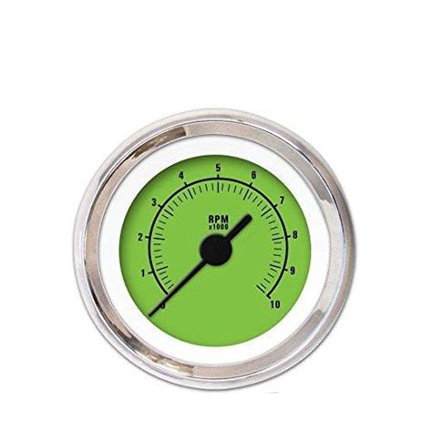 Aurora Instruments 5062 Rider Green Tachometer Gauge (Black Vintage ...