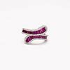 Pink Zircon Stone Silver Ring