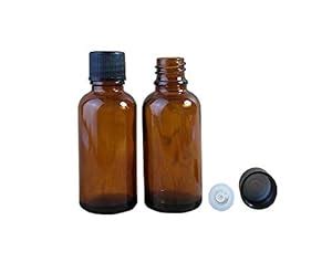 6PCS 30ML Empty Amber Glass Essential Oil Bottles with Orifice Reducer ...