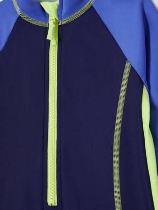 John Lewis Kids' Colourblock Sunpro Swimsuit, Navy